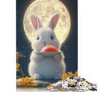 500 Piece Easter Cute Bunny Jigsaw Puzzles for Adult Teenagers Wooden Puzzles For Family Fun & Game Night 500pcs (52x38cm)