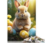 500 Piece Easter Cute Bunny Jigsaw Puzzles for Adults Jigsaw Puzzles Educational Game Challenge Toy 500pcs (52x38cm)