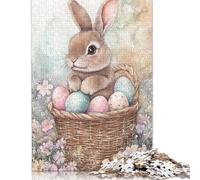 500 Piece Easter Cute Bunny Jigsaw Puzzles for Adults Puzzle Jigsaws for Adults& Teenagers Age 12 Years Up 500pcs (52x38cm) <