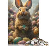 500 Piece Easter Cute Bunny Jigsaw Puzzles for Adults Puzzle Jigsaws for Adults& Teenagers Age 12 Years Up 500pcs (52x38cm) <