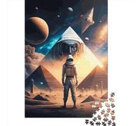 500 Piece Egyptian Pyramids Square Puzzles for Adults & Wooden Puzzles Educational Game 500pcs (52x38cm)