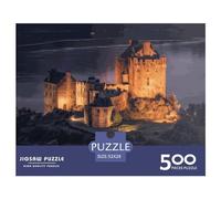 500 Piece Eilean Donan Castle Puzzles for Adults Wooden Puzzles Educational Games For Kids 500pcs (52x38cm)