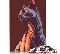 500 Piece Elegant Cat Portrait Jigsaw Puzzle for Adult Teenagers Puzzle Jigsaws for Adults Unique Home Decor And Gifts 500pcs (52x38cm)