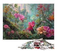 500 Piece Enchanted Floral Realm Jigsaw Puzzles for Adult Puzzle Jigsaws for Adults Age 14+ 500pcs (52x38cm)