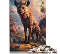 500 Piece Enchanted Hyeana Safari Jigsaw Puzzles for Adult Teenagers Puzzles for Adults Puzzles Puzzles for Adults Teens 500pcs (52x38cm)