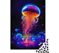 500 Piece Enchanted Jellyfish Puzzles for Wooden Puzzles Educational Game for Adult 500pcs (52x38cm)