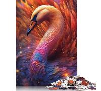500 Piece Enchanting Astral Swan Jigsaw Puzzles, for Adults & Wooden Puzzles Educational Games For Kids 500pcs (52x38cm)