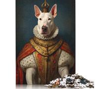 500 Piece English Bull Terrier King Puzzles For Adults Wooden Puzzles Brain Teaser Puzzles For Children 500pcs (52x38cm)