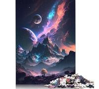 500 Piece Everest Celestial Space Creative Square Jigsaw Puzzles for Adults And Wooden Puzzles Educational Game for Adult 500pcs (52x38cm)