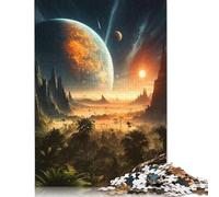 500 Piece Extraterrestrial Paradise Jigsaw Puzzles for Adults Teenagers Wood Puzzle Jigsaws for Adults Secret Santa Gifts 500pcs (52x38cm)