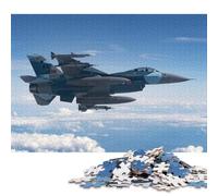 500 Piece F16 Fighting Falcon Jet Adult Jigsaw Puzzle Puzzle Jigsaws for Adults Teenagers Age 12+ 500pcs (52x38cm)