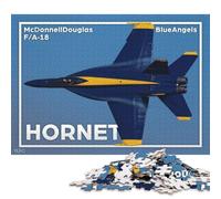 500 Piece F18 BlueAngels Team Puzzles For Adults Wooden Puzzles Brain Teaser Puzzles For Children 500pcs (52x38cm)