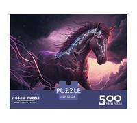 500 Piece Fantasy Art Horse Puzzles for Wooden Puzzles Educational Game for Adult 500pcs (52x38cm)