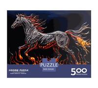 500 Piece Fantasy Horse Puzzles for Adults Wooden Puzzles Educational Game for Children As A 500pcs (52x38cm)