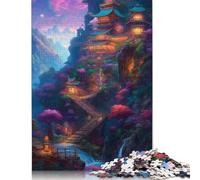 500 Piece Fantasy Landscape 3 Puzzles for Adults & Wooden Puzzles Educational Puzzle Family Game 500pcs (52x38cm)