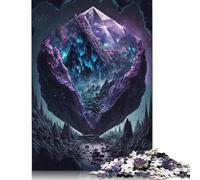 500 Piece Fantasy Space Landscape Square Puzzle for Adults, Wooden Puzzles Puzzle Hands-on Game 500pcs (52x38cm)