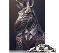 500 Piece Fantasy Zebra Fancy Suit Jigsaw Wooden Puzzle Adult Jigsaw Puzzle Jigsaw Puzzles for Adult 500pcs (52x38cm)