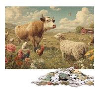 500 Piece Farm Life Harmony Puzzles For Adults Wooden Puzzles Brain Teaser Puzzles For Children 500pcs (52x38cm)