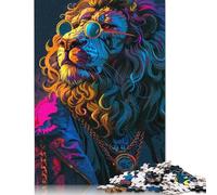 500 Piece Fashion Lions Jigsaw Puzzles for Adults Learning Educational Toys Family Games Birthday Gifts 500pcs (52x38cm)