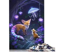 500 Piece Fennec Fox Creative Square Jigsaw Puzzles for Adults And Wooden Puzzles Educational Game for Adult 500pcs (52x38cm)