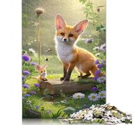 500 Piece Fennec Fox Creative Square Jigsaw Puzzles for Adults & Wooden Puzzles Stress Relief Puzzle Games And Unique 500pcs (52x38cm)