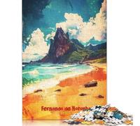 500 Piece Fernando De Noronha Art Creative Square Jigsaw Puzzles for Adults & Wooden Puzzles Stress Relief Puzzle Games And Unique 500pcs (52x38cm)