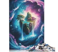 500 Piece Floating Island In Space Square Jigsaw Puzzles for Adults & Wooden Puzzles Learning Educational Toys Family Games 500pcs (52x38cm)