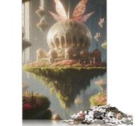 500 Piece Floating Palace with Butterfly Puzzles for Adults Wooden Puzzles Educational Game for Children As A 500pcs (52x38cm)