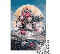 500 Piece Floral Harmony Square Jigsaw Puzzles for Adults & Wooden Puzzles Learning Educational Toys Family Games 500pcs (52x38cm)