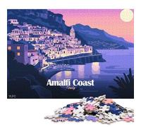 500 Piece for Adults Amalfi Coast Italy Travel Poster Jigsaw Puzzles for Adults, Wooden Puzzles Best Gift for Friends And Family 500pcs (52x38cm)