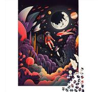 500 Piece for Adults Astronaut Little Girl Jigsaw Puzzles for Adults, Wooden Puzzles Best Gift for Friends And Family 500pcs (52x38cm)