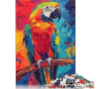 500 Piece for Adults Colorful Macaw Painting Jigsaw Puzzles for Adults, Wooden Puzzles Best Gift for Friends And Family 500pcs (52x38cm)