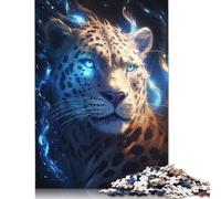 500 Piece for Adults Cosmic Celestial Cheetah Jigsaw Puzzles for Adults, Wooden Puzzles Best Gift for Friends And Family 500pcs (52x38cm)