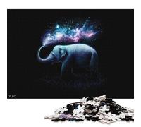 500 Piece for Adults Cosmic Elephant Jigsaw Puzzles for Adults, Wooden Puzzles Best Gift for Friends And Family 500pcs (52x38cm)