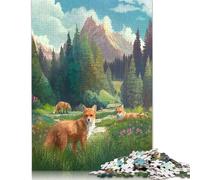 500 Piece for Adults 'Fox Meadow Jigsaw Puzzles for Adults, Wooden Puzzles Best Gift for Friends And Family 500pcs (52x38cm)