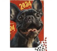 500 Piece for Adults French Bulldog Jigsaw Puzzles for Adults, Wooden Puzzles Best Gift for Friends And Family 500pcs (52x38cm)