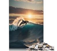 500 Piece for Adults Killer Whale Of Sunset Jigsaw Puzzles for Adults, Wooden Puzzles Best Gift for Friends And Family 500pcs (52x38cm)
