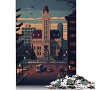 500 Piece for Adults Kokkola Pixel Art Jigsaw Puzzles for Adults, Wooden Puzzles Best Gift for Friends And Family 500pcs (52x38cm)