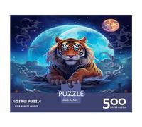 500 Piece for Adults Siberian Tiger Jigsaw Puzzles for Adults, Wooden Puzzles Best Gift for Friends And Family 500pcs (52x38cm)