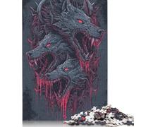 500 Piece for Adults Three Fierce Wolves Jigsaw Puzzles for Adults, Wooden Puzzles Best Gift for Friends And Family 500pcs (52x38cm)