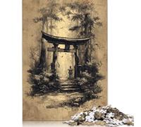 500 Piece Forest Gate to Serenity Creative Square Jigsaw Puzzles for Adults & Wooden Puzzles Stress Relief Puzzle Games And Unique 500pcs (52x38cm)