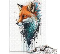 500 Piece Fox Jigsaw Puzzles for Adults Teenagers Puzzles for Adults Puzzles Relax Puzzles Games 500pcs (52x38cm)