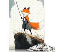 500 Piece Fox Knight Jigsaw Wooden Puzzles for Adults Puzzles for Adults Teenagers Age 12+ 500pcs (52x38cm)