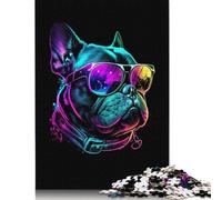 500 Piece French Bulldog Jigsaw Puzzles, for Adults & Wooden Puzzles Educational Games For Kids 500pcs (52x38cm)