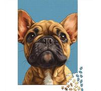 500 Piece French Bulldog Puzzles for Adults Wooden Puzzles Educational Games For Kids 500pcs (52x38cm)