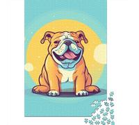 500 Piece French Bulldog Square Jigsaw Puzzles for Adults, Wooden Puzzles Learning Educational Toy 500pcs (52x38cm)