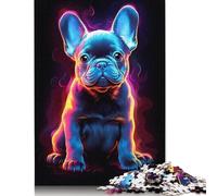 500 Piece French Bulldog Wall Art Square Puzzle for Adults, Wooden Puzzles Puzzle Hands-on Game 500pcs (52x38cm)