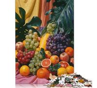 500 Piece Fresh Fruit Creative Square Jigsaw Puzzles for Adults & Wooden Puzzles Educational Toys 500pcs (52x38cm)
