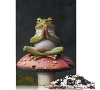 500 Piece Frog in Meditation Square Puzzles for Adults And Wooden Puzzles Family Activity 500pcs (52x38cm)