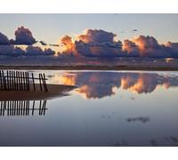 500 Piece Fun Jigsaw Puzzles for Adults - River clouds sky 52x38cm